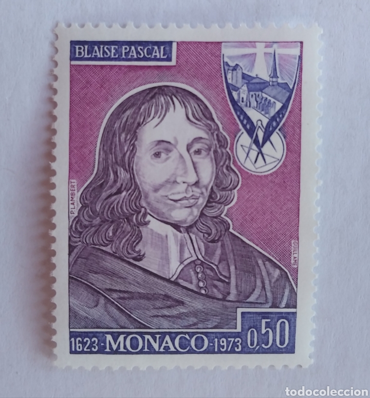 Sellos: Sello 924 M&oacute;naco Blaise Pascal a&ntilde;o 1973 nuevo - Foto 1