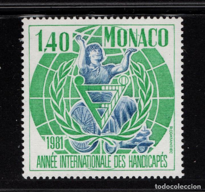 Sellos: MONACO 1276** - A&Ntilde;O 1981 - A&Ntilde;O INTERNACIONAL DEL MINUSVALIDO - Foto 1