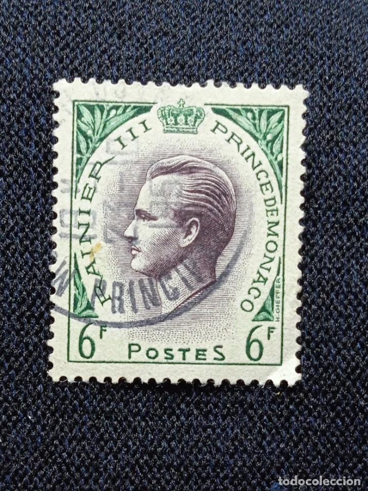 Sellos: PRINCIPADO DE MONACO 6F. RAINIER III. 1955. - Foto 1