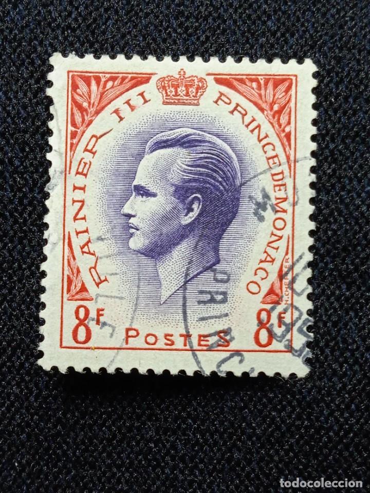 Sellos: PRINCIPADO DE MONACO 8F. RAINIER III. 1955. - Foto 1