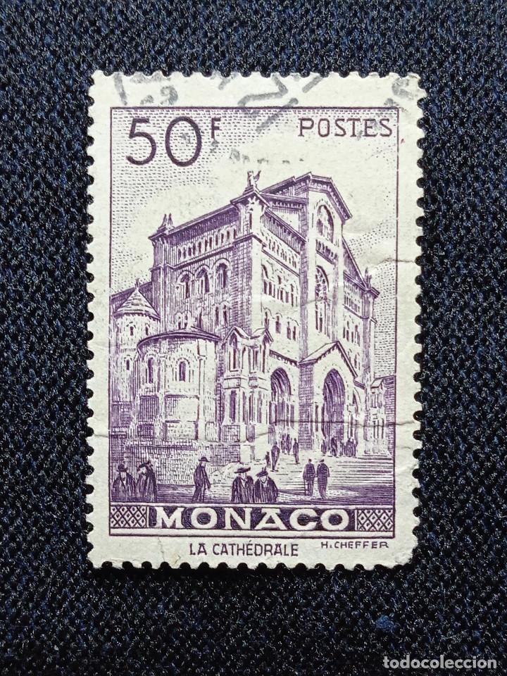 Sellos: MONACO, 50F, LA CATEDRALE, A&Ntilde;O 1948, - Foto 1