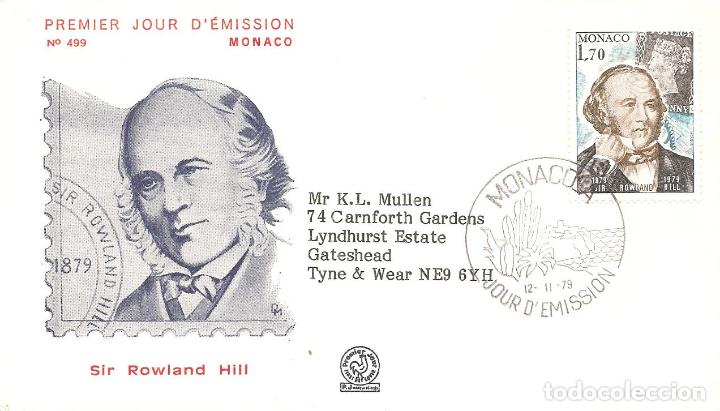 Sellos: SPD -FDC, M&Oacute;NACO, 1979, CENTENARIO ROWLAND HILL - Foto 1