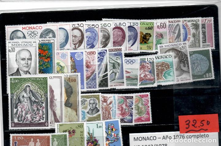 Sellos: A&Ntilde;O COMPLETO DE SELLOS DE MONACO 1976 - Foto 1