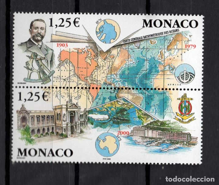 Sellos: MONACO 2391/92** - A&Ntilde;O 2003 - CENTENARIO DE GEBCO - Foto 1