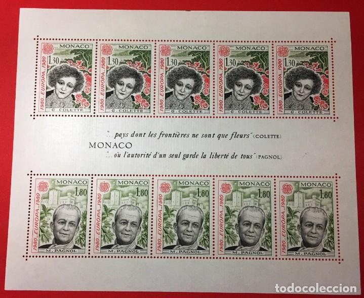 Sellos: Monaco, Gabrielle Colette y Marcel Pagnol - Foto 1