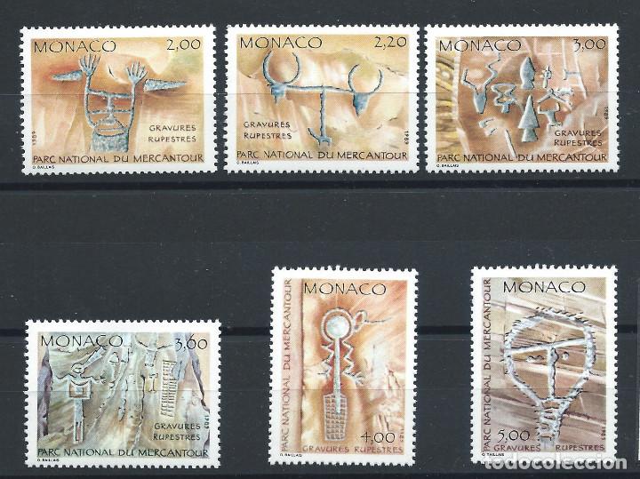 Sellos: Monaco N&deg;1663/68** (MNH) 1989 - Inscriptions rupestres - Foto 1