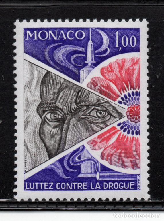 Sellos: MONACO 1118** - A&Ntilde;O 1977 - LUCHA CONTRA LA DROGA - Foto 1