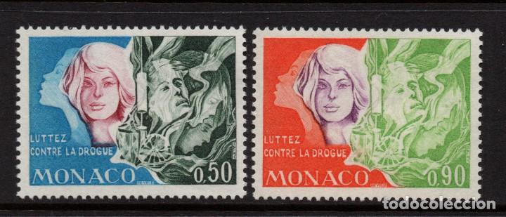 Sellos: MONACO 931/32** - A&Ntilde;O 1973 - LUCHA CONTRA LA DROGA - Foto 1
