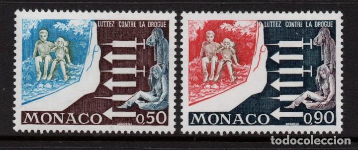 Sellos: MONACO 951/52** - A&Ntilde;O 1973 - LUCHA CONTRA LA DROGA - Foto 1
