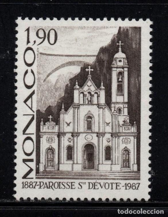 Sellos: MONACO 1573** - A&Ntilde;O 1987 - CENTENARIO DE LA IGLESIA DE SANTA DEVOTA - Foto 1
