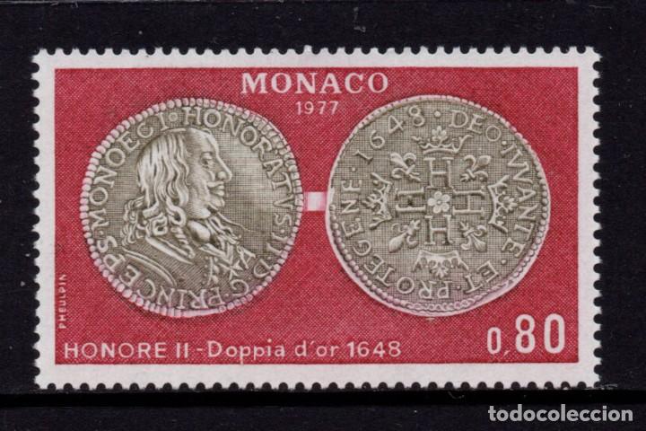 Sellos: MONACO 1112** - A&Ntilde;O 1977 - NUMISMATICA - Foto 1