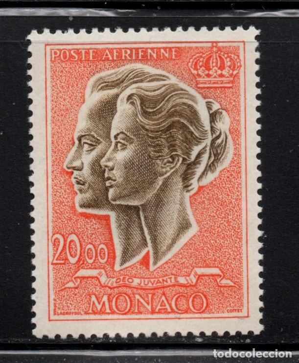 Sellos: MONACO AEREO 90A** - A&Ntilde;O 1966 - PRINCESA GRACE - Foto 1