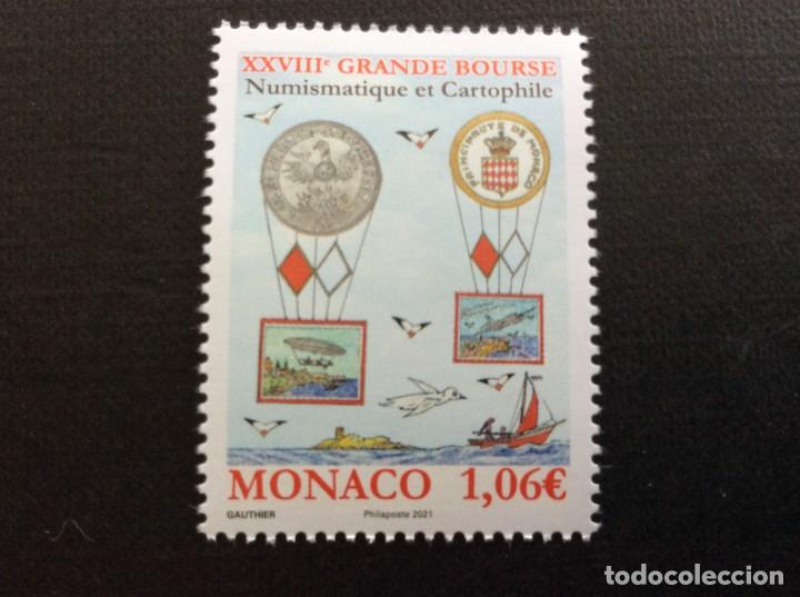 Sellos: MONACO A&Ntilde;O 2021. BOLSA NUMISMATICA - Foto 1
