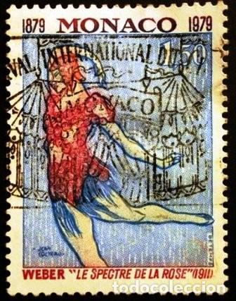 Sellos: 1979 M&Oacute;NACO. &Oacute;pera. Weber &rdquo;El espectro de la rosa&rdquo; - Foto 1