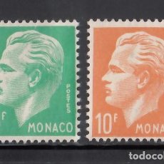 Sellos: MONACO, 1950-51 YVERT Nº 349, 350, /**/, SIN FIJASELLOS
