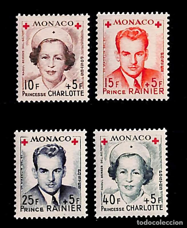 Sellos: MONACO, 1949 YVERT N&ordm; 334A / 337A /*/ - Foto 1