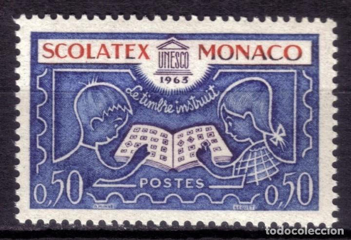 Sellos: MONACO 1963 - EXPO FILATELICA EDUCATICA - SCOLATEX - YVERT 617** - Foto 1