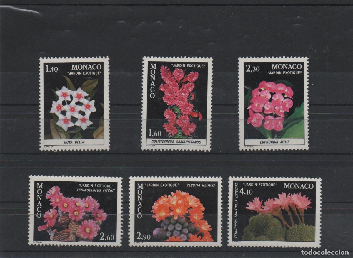 Sellos: Serie completa nueva de M&oacute;naco de 1982. Tema flora - Foto 1