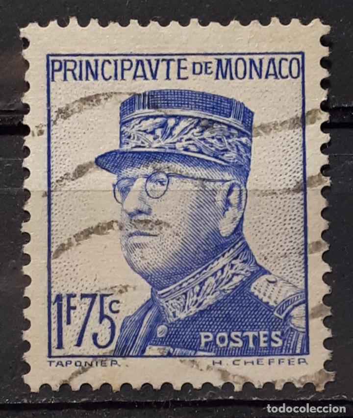 Sellos: MONACO &deg; 1937-39 Yvert 165, usado.. - Foto 1