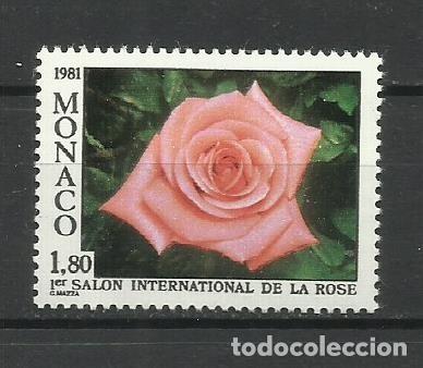 Sellos: MONACO -- 1981- ** -SALON INTERNACIONAL DE LA ROSA - Foto 1