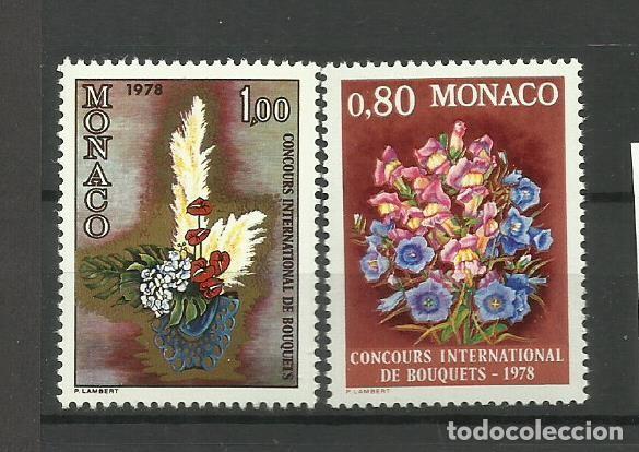 Sellos: MONACO- 1977 - ** FERIA FLOAL (SERIE COMPLETA) - Foto 1