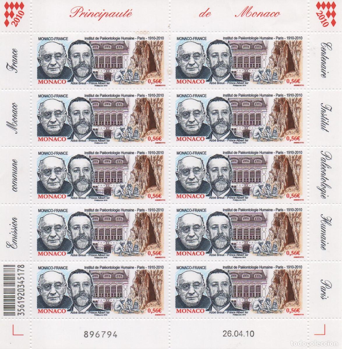 Sellos: Miniplego de M&oacute;naco nuevo de 2910. - Foto 1