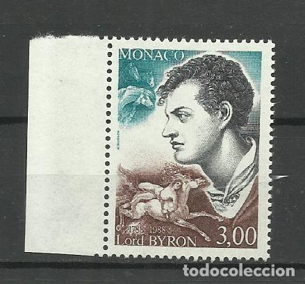 Sellos: MONACO -1988-**-LORD BYRON - Foto 1
