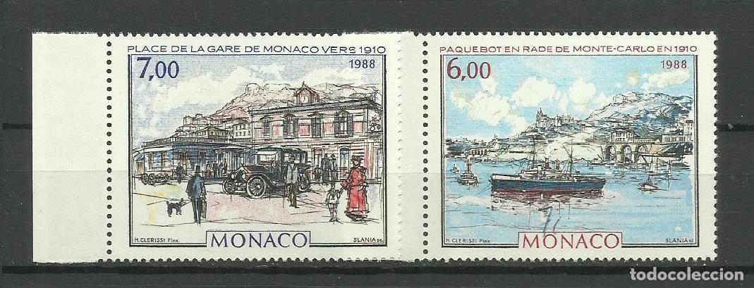 Sellos: MONACO -1988-**-BELLE EPOQUE - SERIE COMPLETA - Foto 1