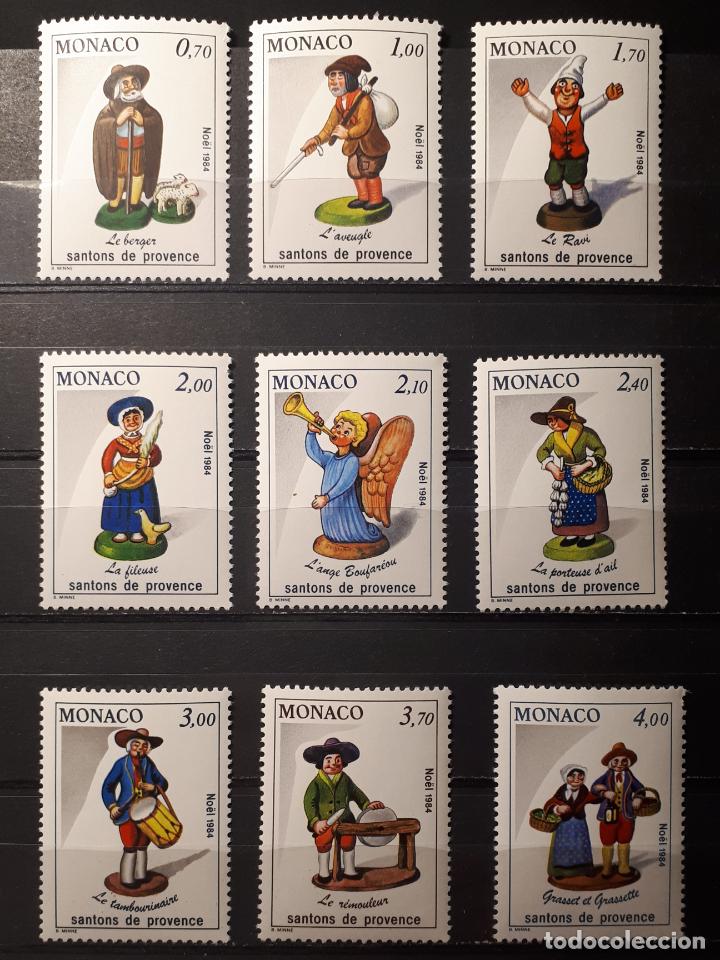 Sellos: M&Oacute;NACO. A&Ntilde;O 1984. YVERT 1437/45 - Foto 1