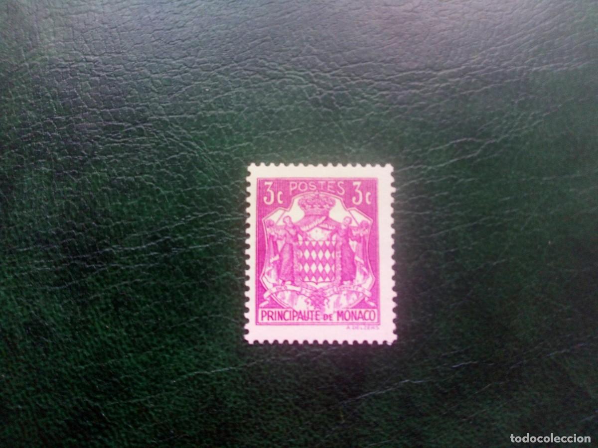 Sellos: M&Oacute;NACO 1937, ESCUDO, YT 156 - Foto 1