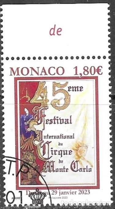 Sellos: SELLO USADO DE MONACO 2023, CIRCO - Foto 1