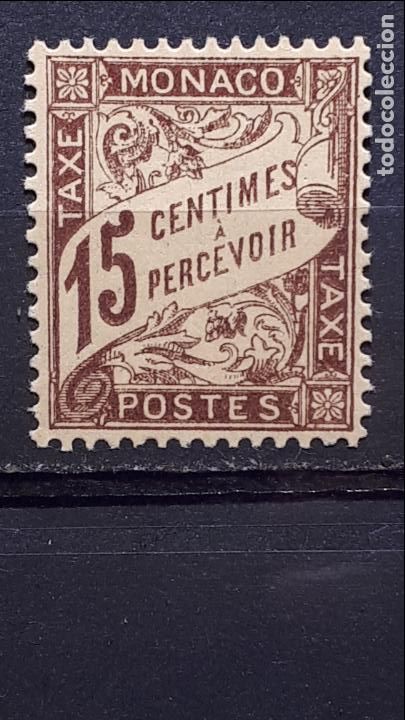 Sellos: M&Oacute;NACO. A&Ntilde;O 1905. *. YVERT TASAS. 5 - Foto 1