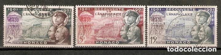 Sellos: M&Oacute;NACO. 1953. 394/396. - Foto 1