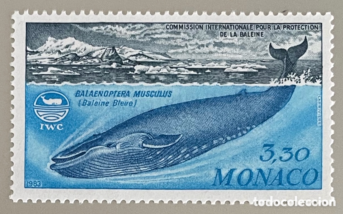 Sellos: Monaco. Protecci&oacute;n ballenas. 1983 - Foto 1