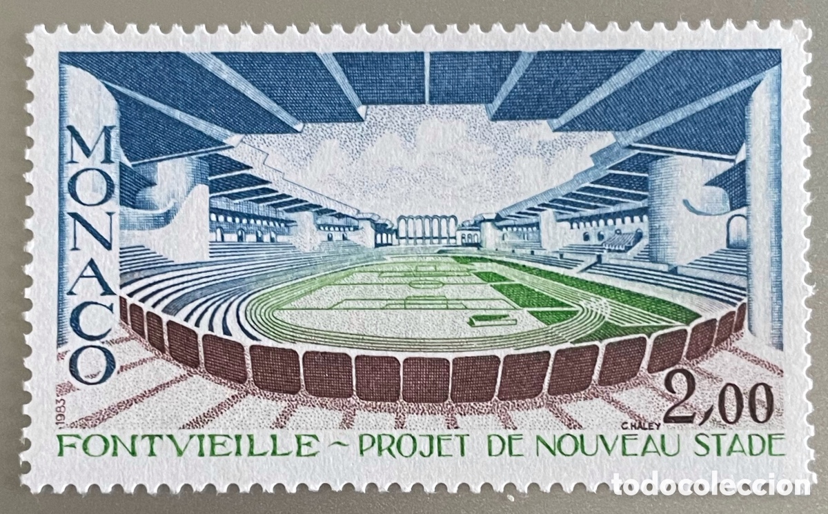 Sellos: Monaco. Estadio de Fontvieille. 1983 - Foto 1