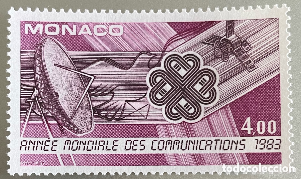 Sellos: Monaco. A&ntilde;o de las comunicaciones. 1983 - Foto 1