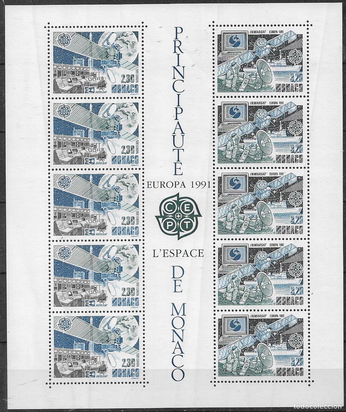 Sellos: M&Oacute;NACO 1991 EUROPA. El espacio. Yvert N&ordm; MP52 * * - Foto 1