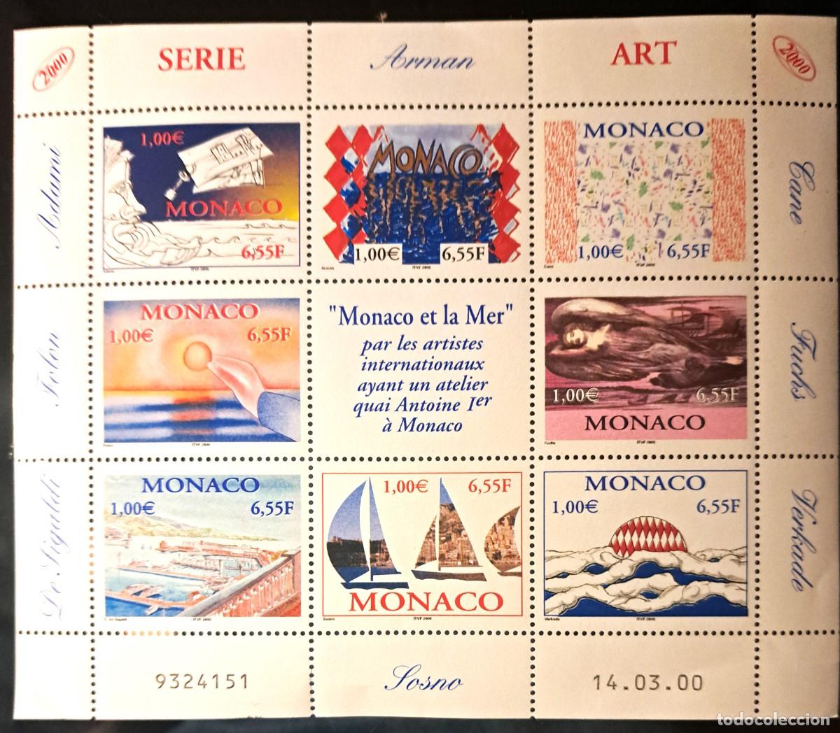 Sellos: SELLO MONACO 2000. HB MONACO Y LA MAR. (NUEVO) - Foto 1
