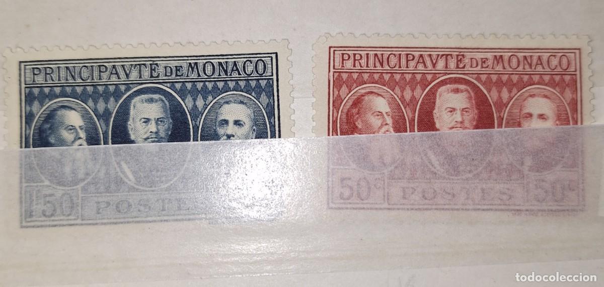 Sellos: M&Oacute;NACO, 1928, CAT.YT. 111/112. - Foto 1