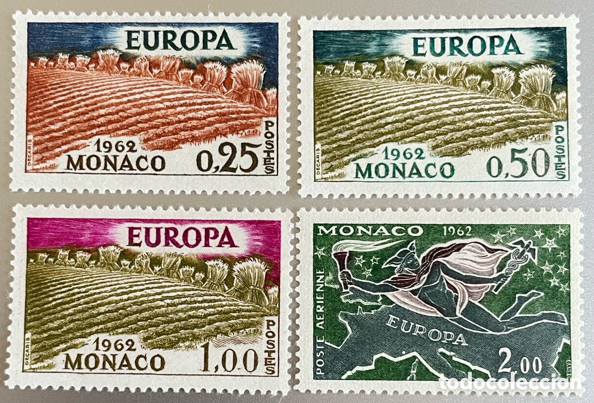 Sellos: M&oacute;naco. Europa. CEPT. 1962 - Foto 1