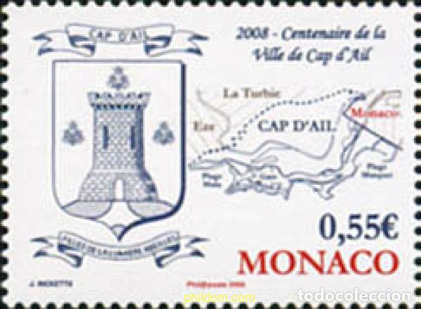 Sellos: 214911 MNH MONACO 2008 CENTENARIO DE LA CIUDAD CAP DE AIL - Foto 1