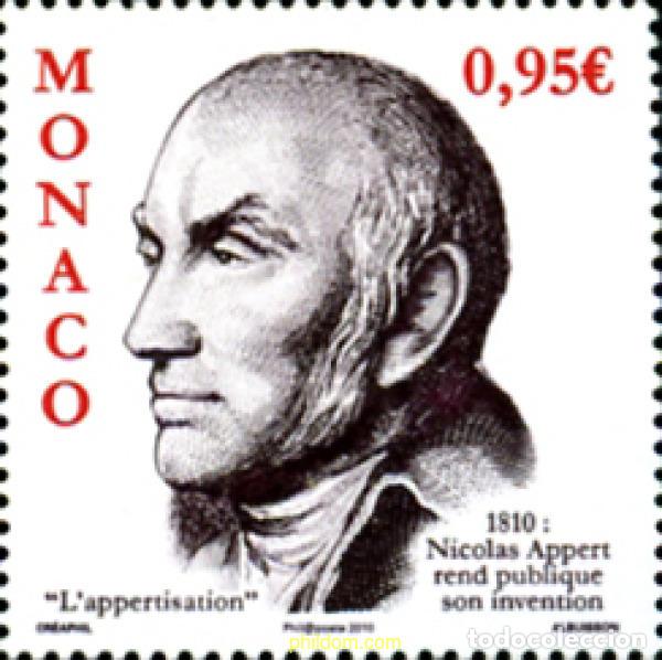 Sellos: 252871 MNH MONACO 2010 NICOLAS APPERT - Foto 1