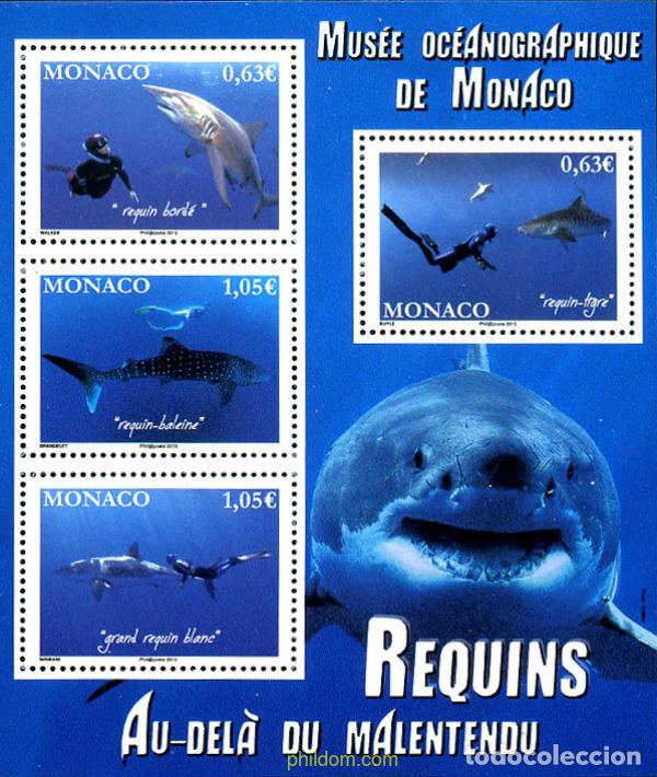 Sellos: 306216 MNH MONACO 2013 TIBURONES - Foto 1
