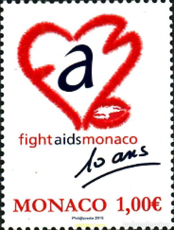 Sellos: 331418 MNH MONACO 2015 SIDA - Foto 1