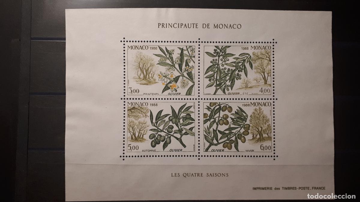 Sellos: M&Oacute;NACO . A&Ntilde;O 1988. (*). YVERT H.B. 43 - Foto 1