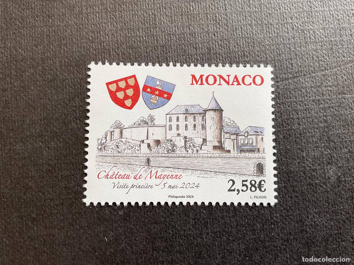 Sellos: MONACO A&Ntilde;O 2024. SITIO HISTORICO GRIMALDI. MAYENNE - Foto 1