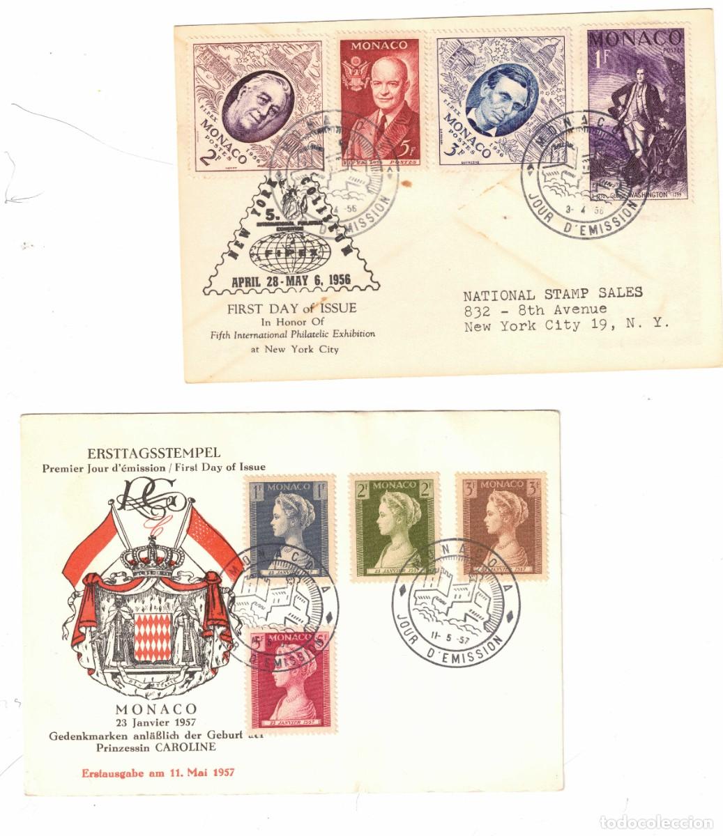 Sellos: M&oacute;naco. cinco piezas de Historia Postal - Foto 1