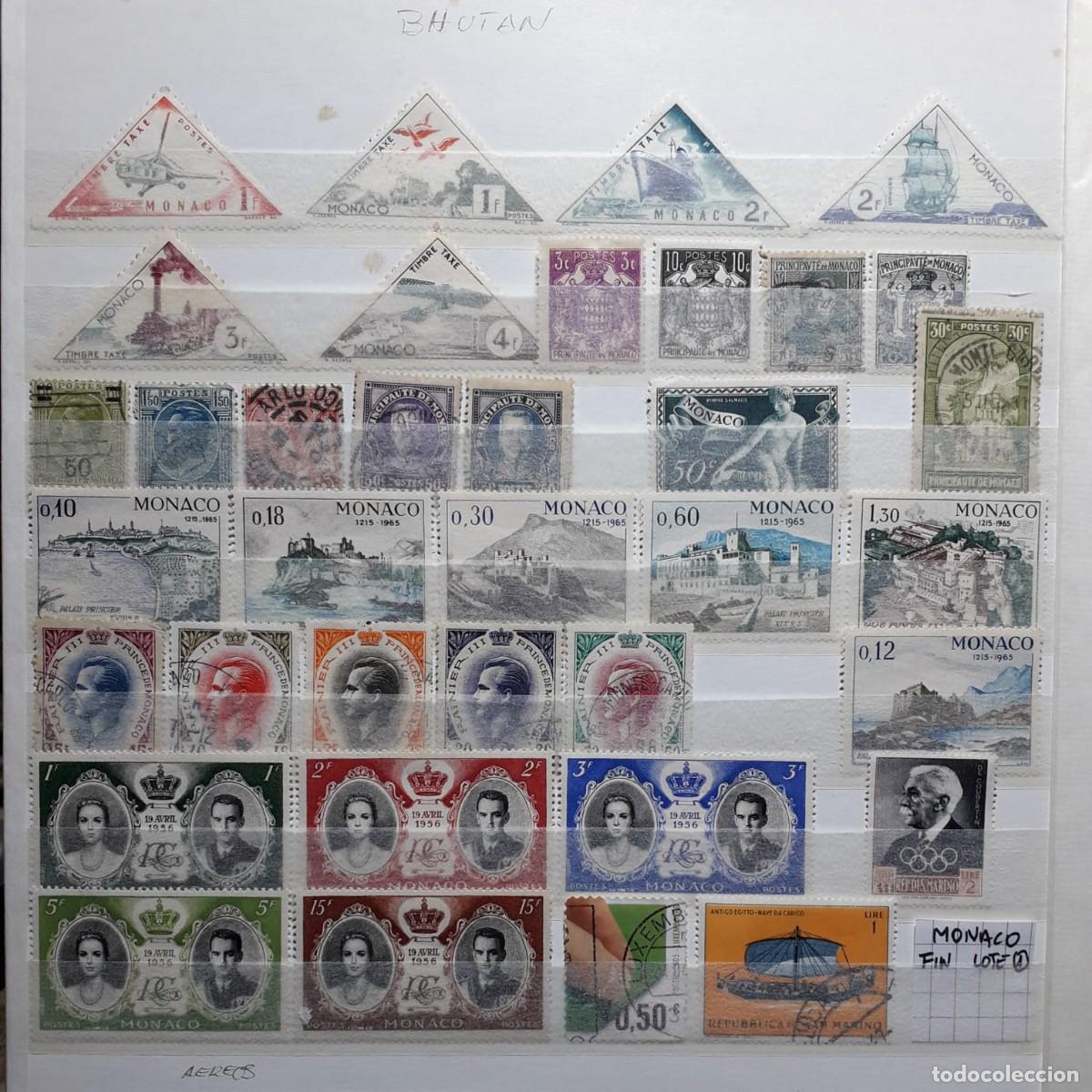 Sellos: Ficha con 90 sellos de M&oacute;naco - Foto 2