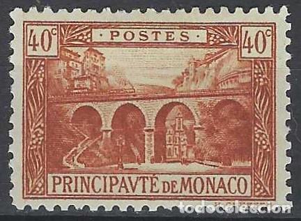 Sellos: M&Oacute;NACO 1924 - EL VIADUCTO DE SANTA DEVOTA - MH* - Foto 1