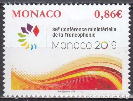 Selos: MONACO 2019 -YVERT 3190 ** NUEVO SIN FIJASELLOS - 36ª Conferencia Ministerial de la Francofonía
